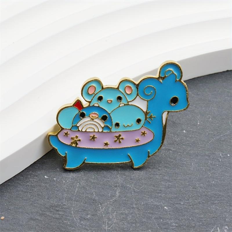 1pc Cartoon Alloy Brooch Animal Pin for Bag Pencil Case Personality Accessories