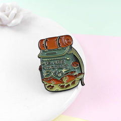 Mysterious Bag Travel Backpack Oil Drop Brooch