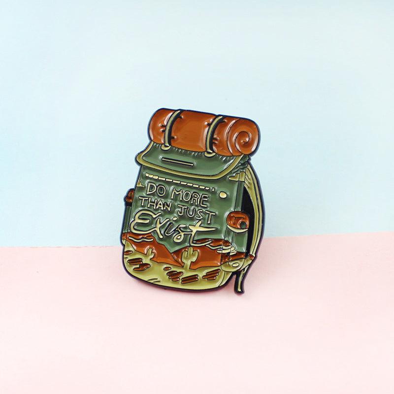 Mysterious Bag Travel Backpack Oil Drop Brooch