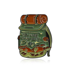 Mysterious Bag Travel Backpack Oil Drop Brooch