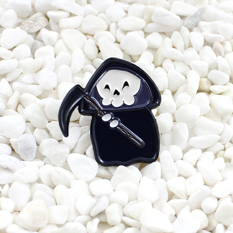 Cloak Skull Sickle Death God Brooch