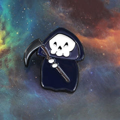 Cloak Skull Sickle Death God Brooch