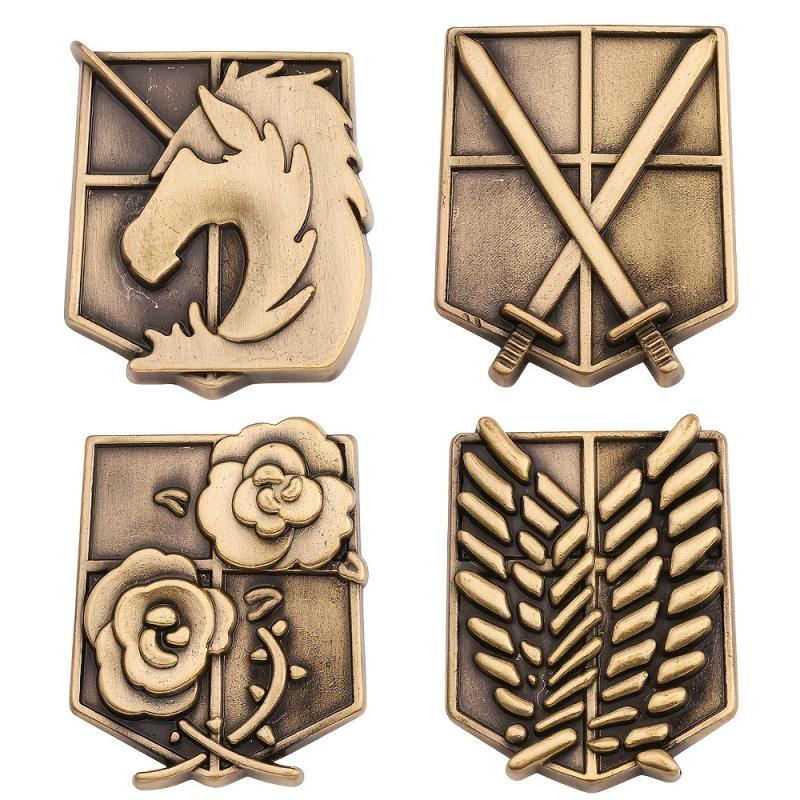 Metal Pins for Men Horse Flower Wings Sword Brooches