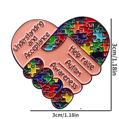 Red Heart Brooch For Men Creative Pin For Men