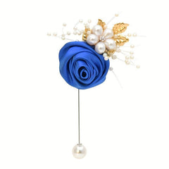 Men's Rose Brooch Wedding Flower Pin Prom