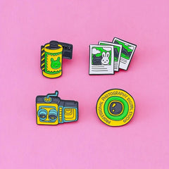Film Camera Lens Photo Decorative Brooch For Men