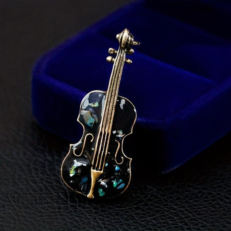 Men's Violin Shell Brooch Jewelry