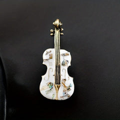 Men's Violin Shell Brooch Jewelry