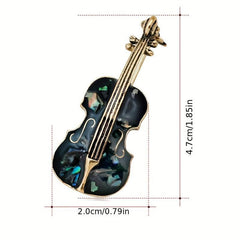 Men's Violin Shell Brooch Jewelry