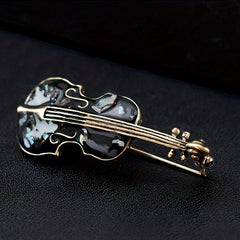 Men's Violin Shell Brooch Jewelry