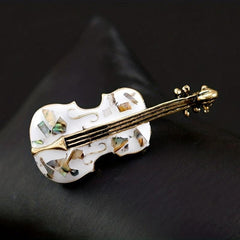 Men's Violin Shell Brooch Jewelry