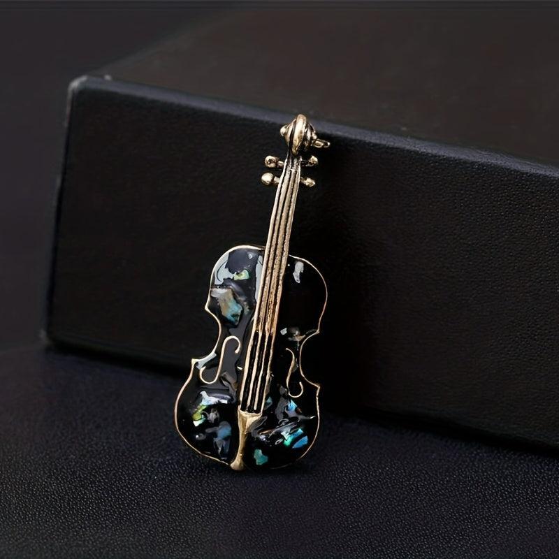 Men's Violin Shell Brooch Jewelry
