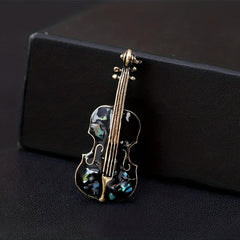 Men's Violin Shell Brooch Jewelry