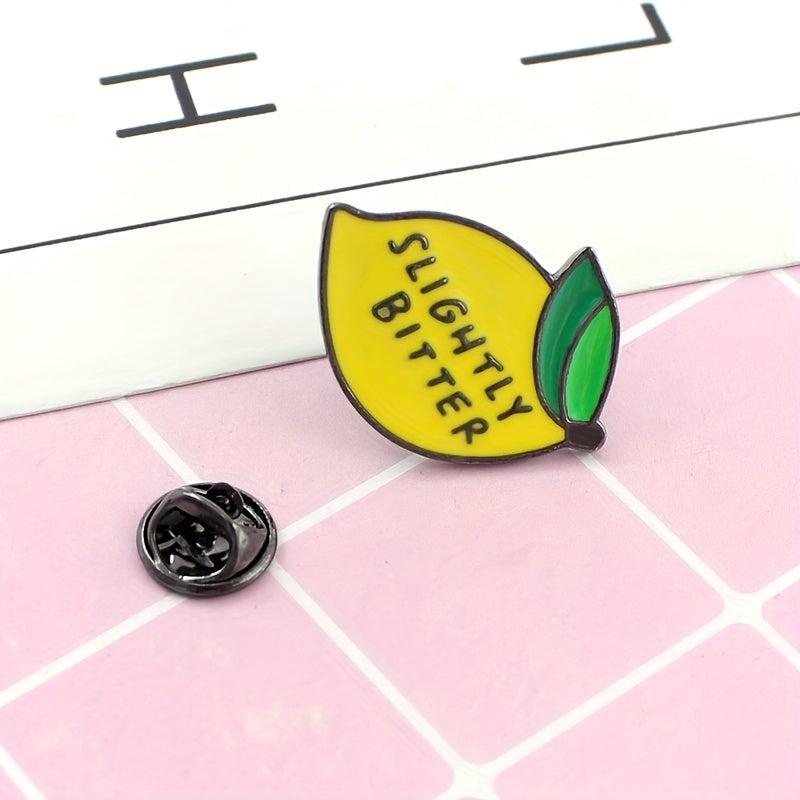 Fruit Lemon Creative Jewelry Brooch for Men