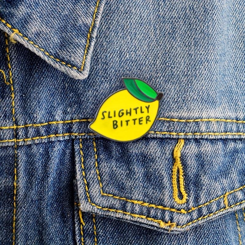Fruit Lemon Creative Jewelry Brooch for Men