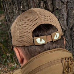 Reflective Luminous Cat Eye Velcro Buckle Backpack Hat