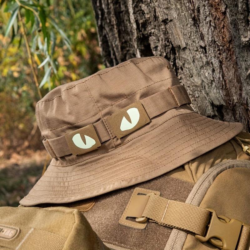 Reflective Luminous Cat Eye Velcro Buckle Backpack Hat