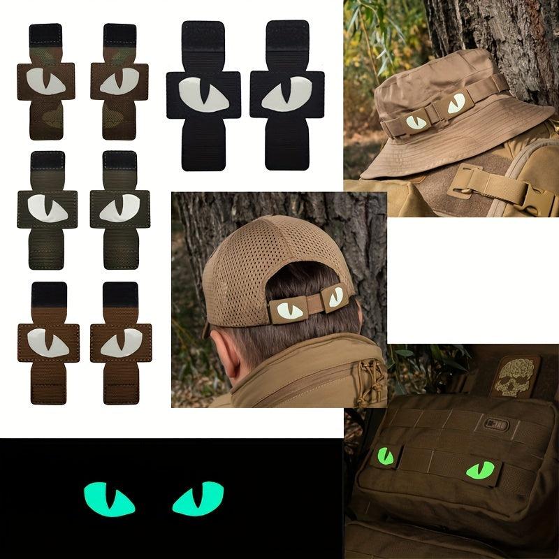 Reflective Luminous Cat Eye Velcro Buckle Backpack Hat
