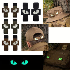 Reflective Luminous Cat Eye Velcro Buckle Backpack Hat