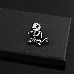 Skeleton Turtle Enamel Pin for Men