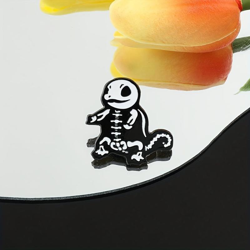 Skeleton Turtle Enamel Pin for Men