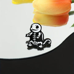 Skeleton Turtle Enamel Pin for Men