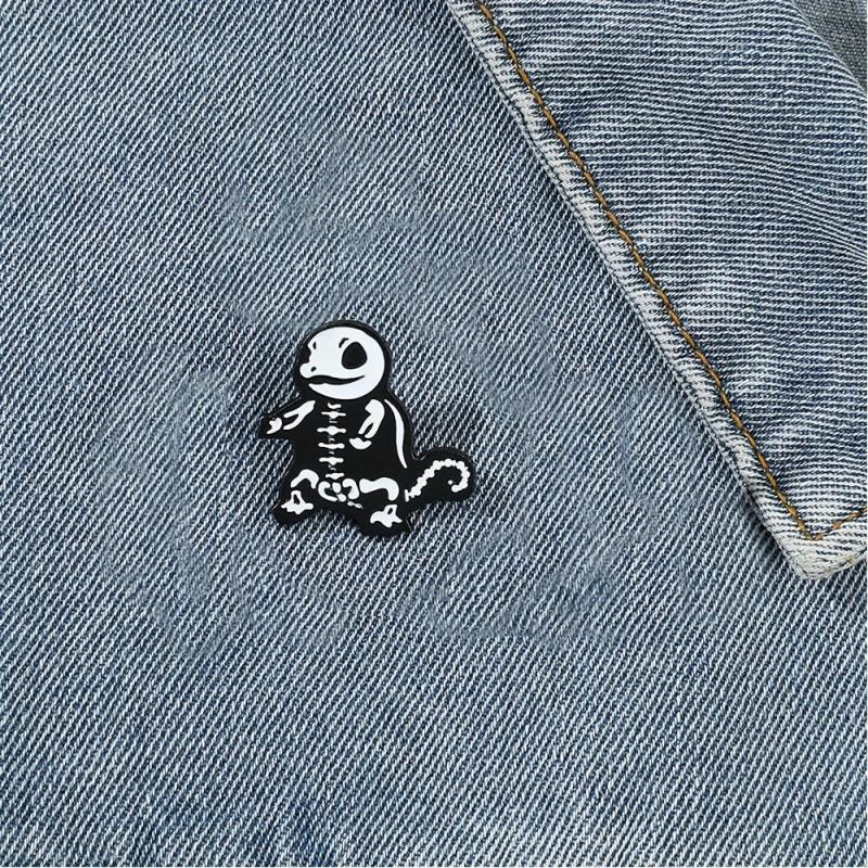 Skeleton Turtle Enamel Pin for Men