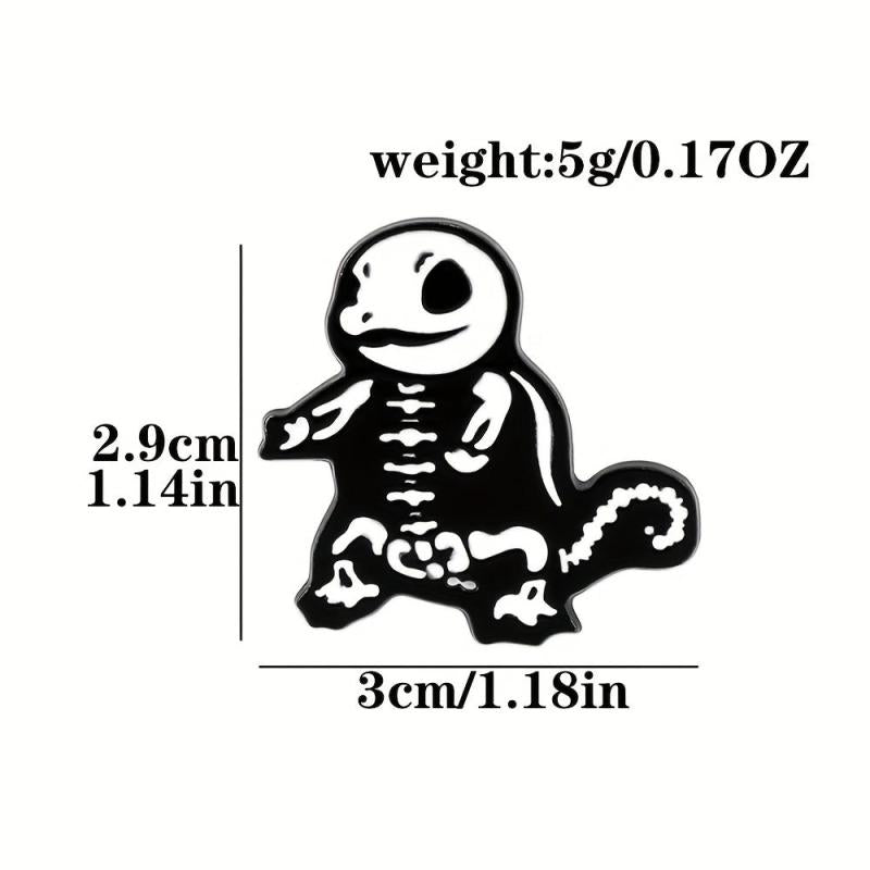 Skeleton Turtle Enamel Pin for Men