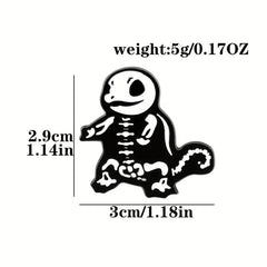 Skeleton Turtle Enamel Pin for Men