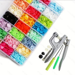 360PCS Plastic Snap On Buttons and Tool Set, 24 Colors for Men