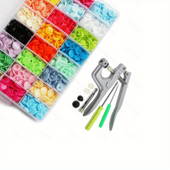 360PCS Plastic Snap On Buttons and Tool Set, 24 Colors for Men