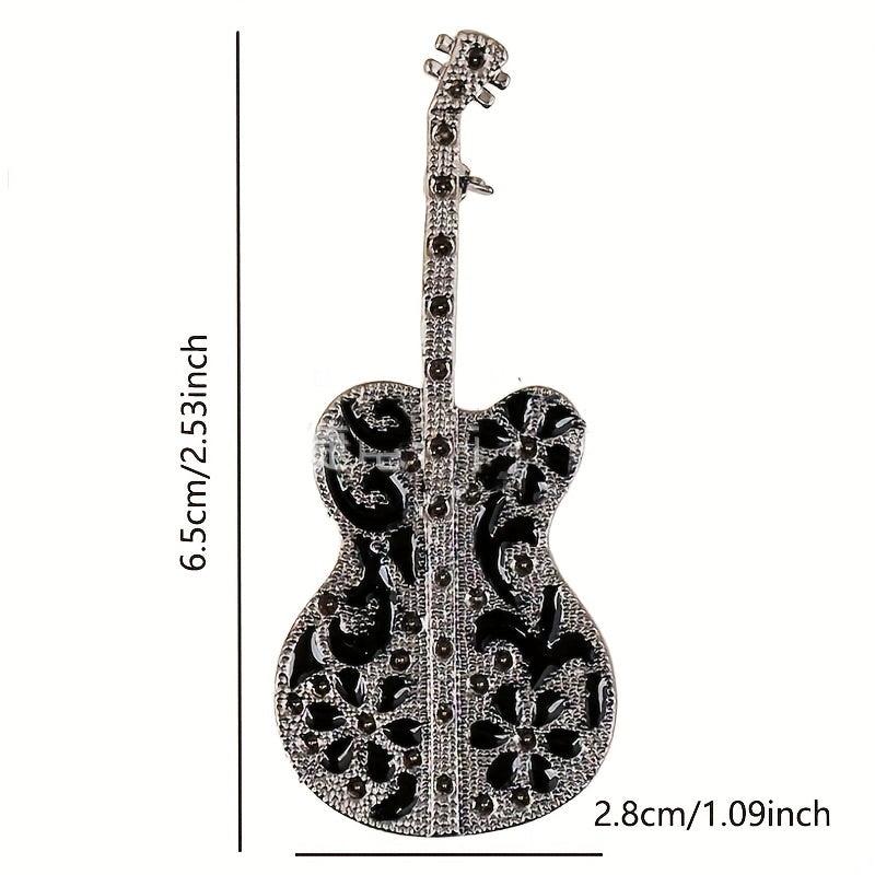 Men's Vintage Guitar Violin Brooch Instrument Pin Badge
