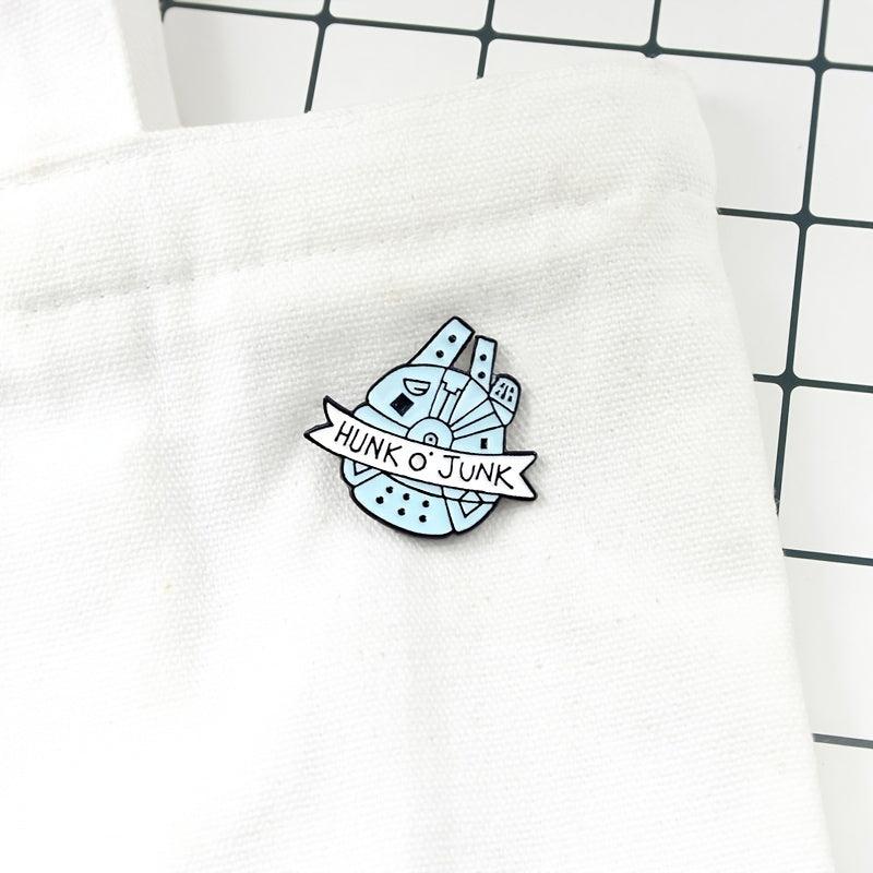 Funny HUNK O' JUNK Hand-lettered Brooch