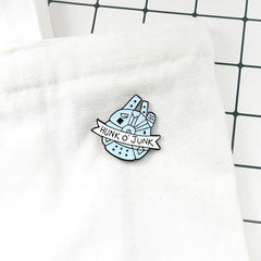 Funny HUNK O' JUNK Hand-lettered Brooch