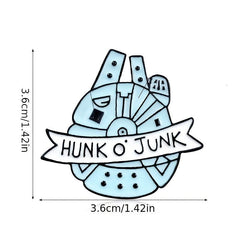 Funny HUNK O' JUNK Hand-lettered Brooch