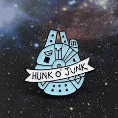 Funny HUNK O' JUNK Hand-lettered Brooch