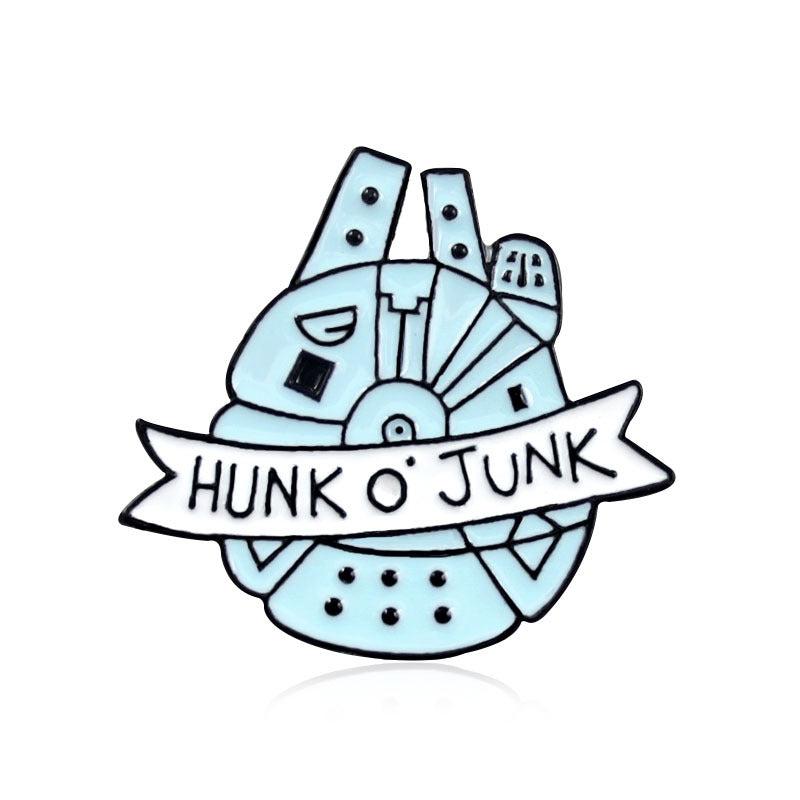 Funny HUNK O' JUNK Hand-lettered Brooch