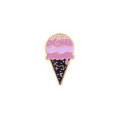 Ice Cream Cup Alloy Brooch Creative Cartoon Cone Shaped Baking Varnish Pin