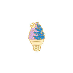 Ice Cream Cup Alloy Brooch Creative Cartoon Cone Shaped Baking Varnish Pin