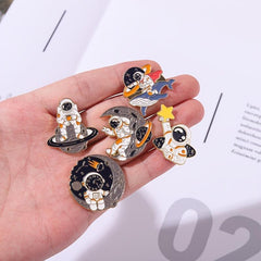 Art Enamel Lapel Pin Set Funny Cartoon Enamel Brooch Pin Pack