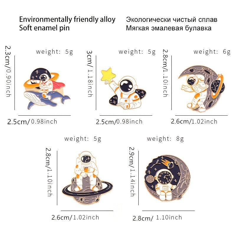 Art Enamel Lapel Pin Set Funny Cartoon Enamel Brooch Pin Pack