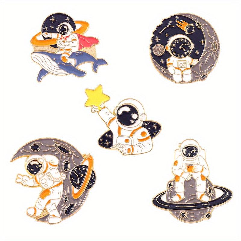 Art Enamel Lapel Pin Set Funny Cartoon Enamel Brooch Pin Pack