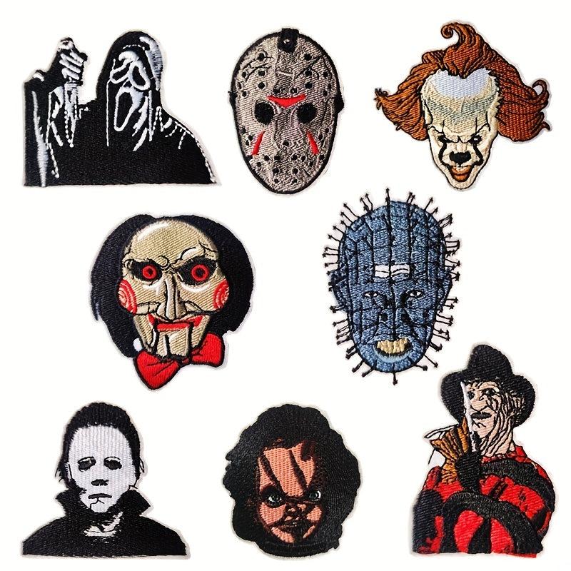 8pcs Halloween Iron On Patches Embroidered Applique Repair Patch DIY Craft