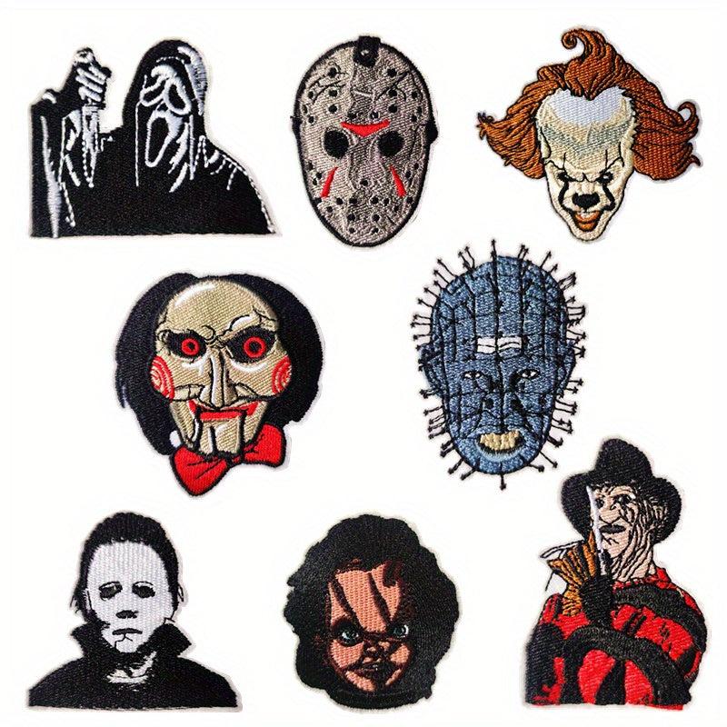 8pcs Halloween Iron On Patches Embroidered Applique Repair Patch DIY Craft