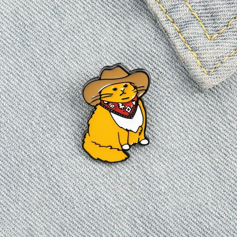 10pcs Random Cartoon Animal Brooch Pin Bag Accessories for Men