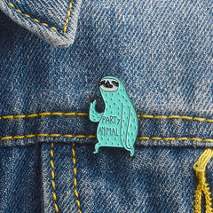 Men's Green Animal Pattern Zinc Alloy Pin