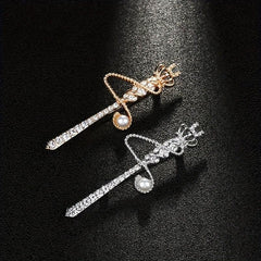 Men's Rhinestone Crown Scepter Brooch Clothing Accessory