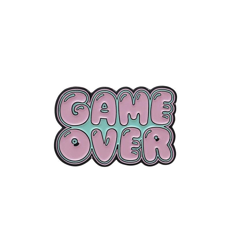 Game Tape Cartoon Brooch and High Brooch Set