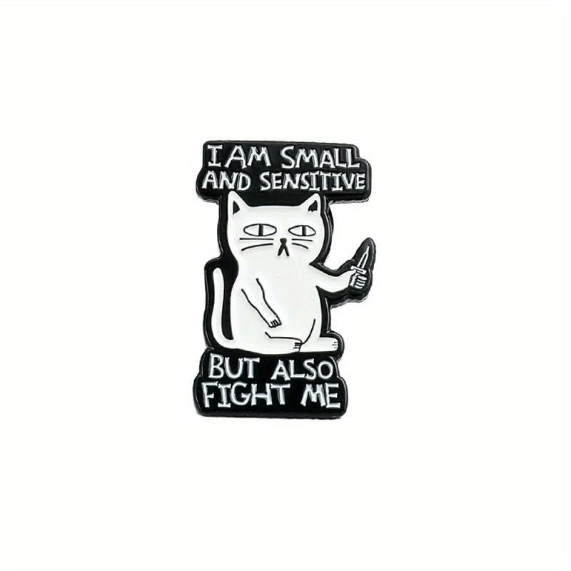 Funny Cartoon Cat Enamel Pin Brooch