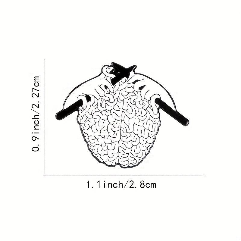 Brain Knitting Brooch Cartoon Jewelry